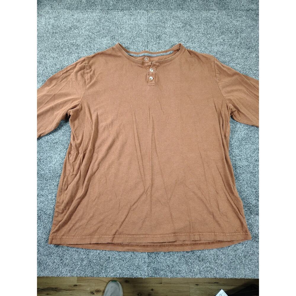 Free Fly Bamboo Flex Henley Shirt Mens L Rust Lightweight Stretch UPF - Picture 3 of 9